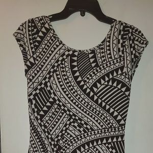 Black and White patterned dress